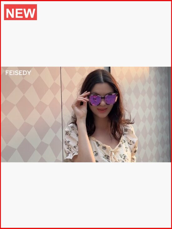 Polarized Cat Eye Sunglasses, Retro Cateye Sun Glasses with Metal Temples